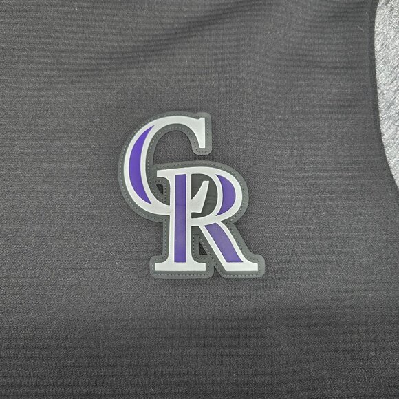 Colorado Rockies Majestic Therma Base Authentic MLB Pullover Sweatshirt XL Black - Picture 6 of 9